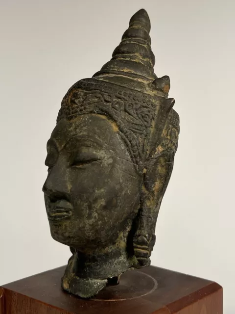 Thai Thailand Ayutthaya bronze Buddha Bronze Buddha Head ca. 18-19th century 3