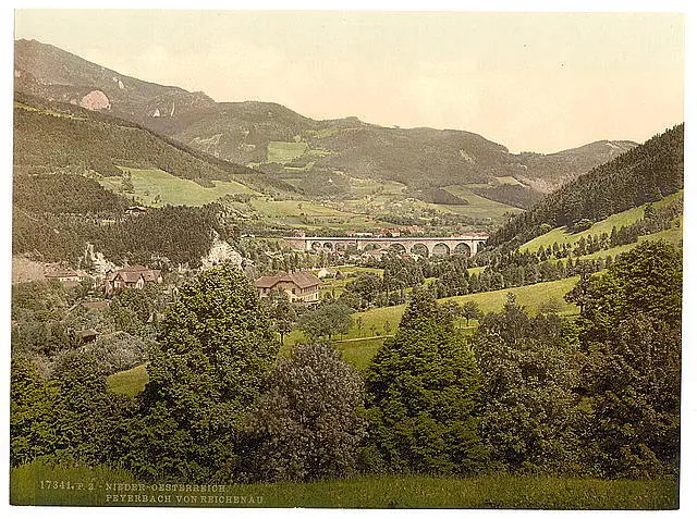 Peyerbach , Payerbach, from Reichenau, Lower Austria, Austro-Hungary c1900 PHOTO