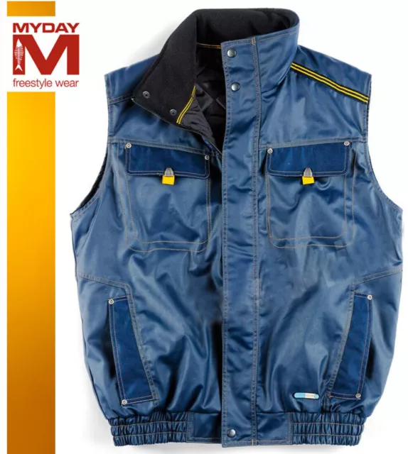 Gilet da lavoro Uomo Myday Smanicato Inverno Impermeabile Officina Moto Nautica