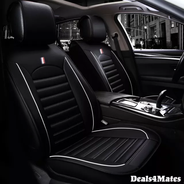 FOR MERCEDES BLACK Comfortable Leatherette Luxury Soft Front Car Seat Covers  £32.58 - PicClick UK
