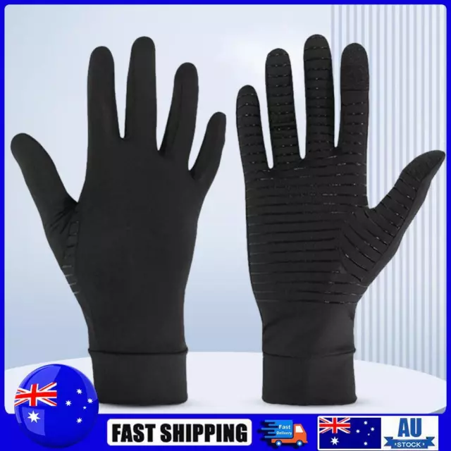 1Pair Anti Arthritis Gloves Unisex Compression Gloves for Carpal Therapy (S)