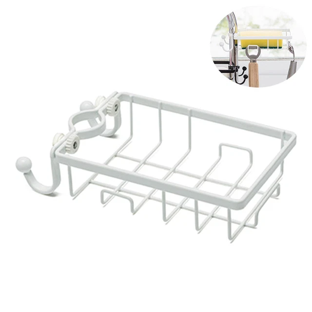 Support Pour Robinet D'évier - Porte-éponge En Aluminium Réglable - Pour Cuisine Et Salle De Bain