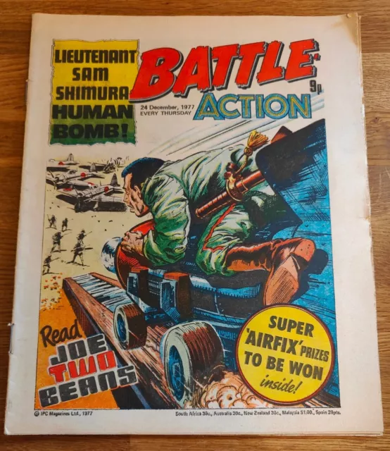 COMIC - Vintage Battle Action War Comic Dated 24th Dec 1977 UK Reading Copy