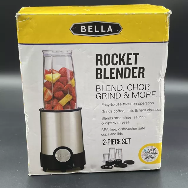 Bella 13330 12-Piece Rocket Blender, Stainless Steel