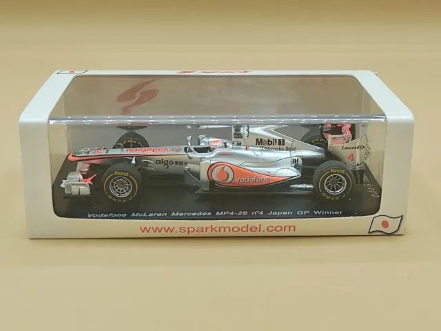 1/43 McLaren Mercedes MP4-26 #4 Japan F1 GP 2011 J. Button Vodafone Spark SJ007