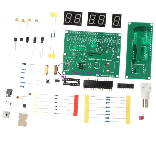 DIY KIT 1HZ75MHZ Frequency Counter 7V9V 50mA Cymometer Module Tester