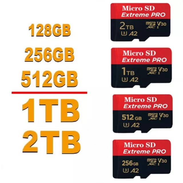 Micro Sd Sdhc Sdxc 2Tb 1Tb 512Gb 256Gb 200Mb/S Scheda Memoria Card Classe 10