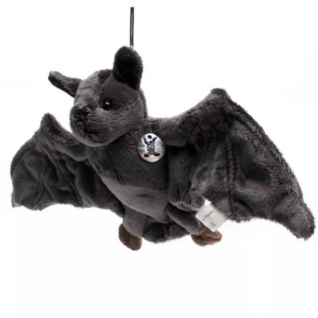 Fledermaus Kuscheltier kleines Mausohr dunkelgrau Lebensgroß Plüschtier KOBOLD