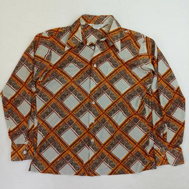 Sears men's store button up shirt Vintage Western Medium/large funky 70s rare