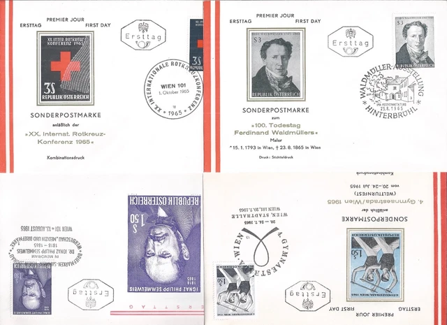Österreich 1965 4X Fdc Siehe Scan