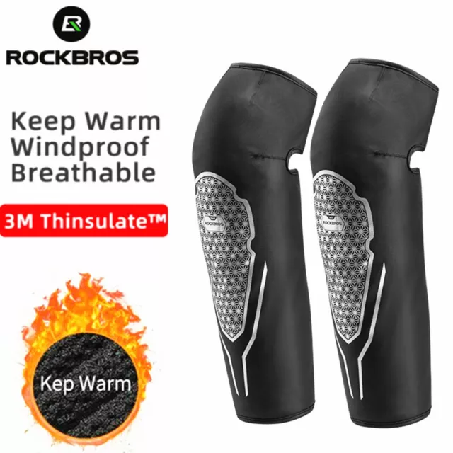ROCKBROS Winter Warm Cycling Leg Warmer Windproof Knee Pads Motorcycle Leggings