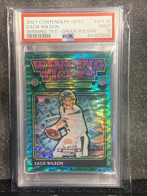 2021 Panini Contenders Optic Zach Wilson Rookie Winning Ticket Sp/30 Psa 9 Jets