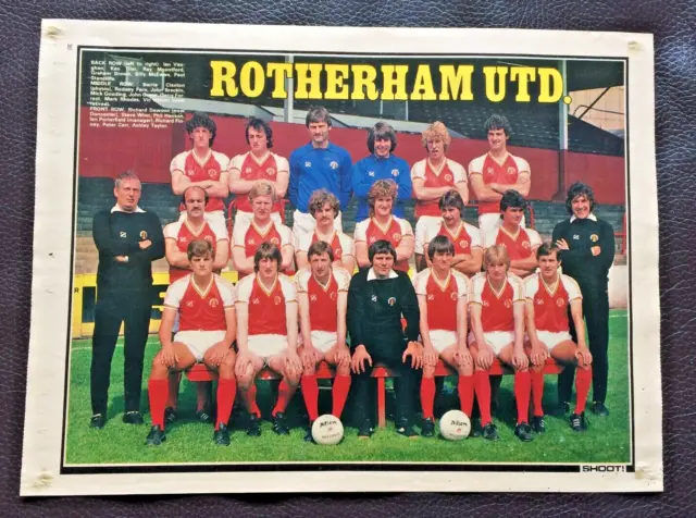 ROTHERHAM UTD  Team Picture  1980 - A4 size - Squad line up from Shoot magazine