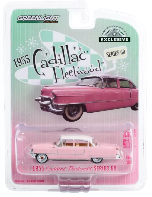 1955 Cadillac Fleetwood Series 60  pink Elvis *** Greenlight Hobby 1:64 NEU