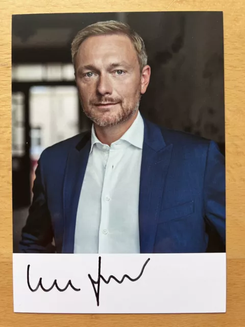 Christian Lindner Ak Finanzminister Original Autograph Card With Signature