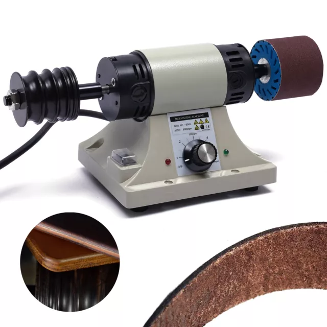 Leather Burnishing Polishing Machine Leather Burnisher Machine 0-8000RPM 350W