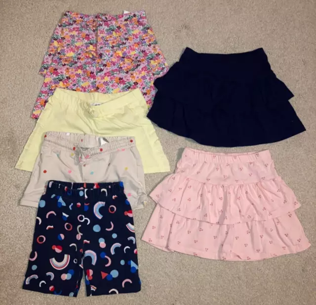 Girls Summer Shorts Skirts Bundle H&M TU Age 6-7 7-8 6-8