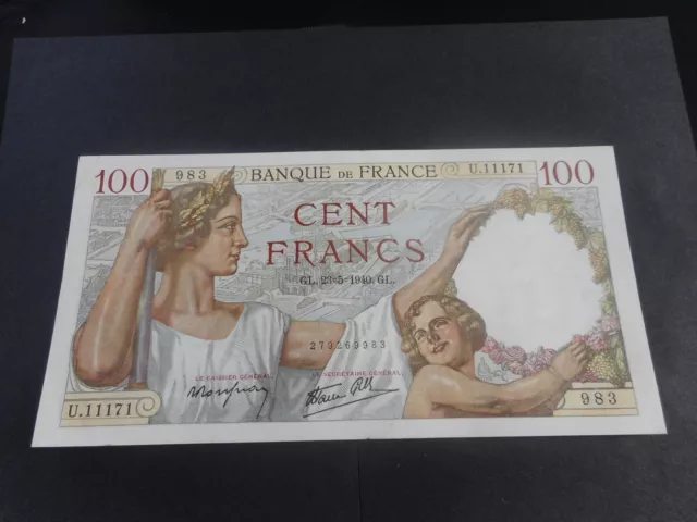 billet de 100 francs SULLY du:23/05/1940 état SUPERBE