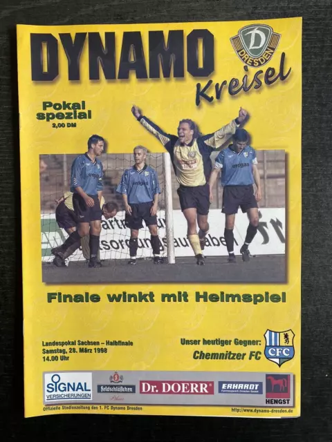 Landespokal Sachsen 97/98 1. FC Dynamo Dresden - Chemnitzer FC, 28.03.1998