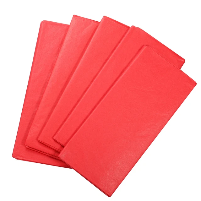 Gift Wrap Tissue Paper Bright Red 20"x26" for Gift Bag Wedding Party 50 Sheet