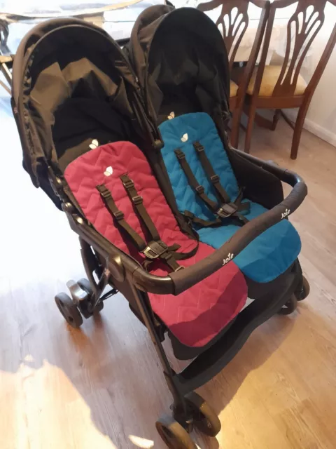 Pink and blue double stroller 2025