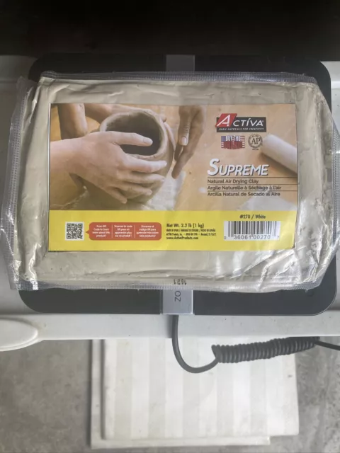 Supreme Artist'S Air-Dry Modelling, 2.2 Pounds, White Clay