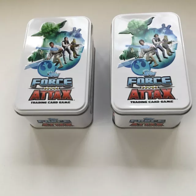 2x Star Wars Force Attax Dose Tin Box