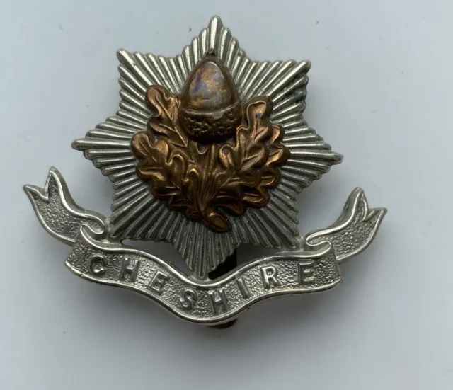 Cheshire Regiment Bimetal Cap Badge