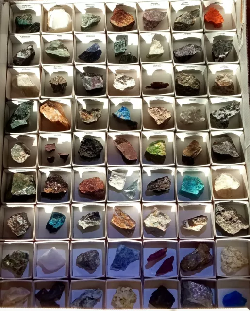 Collezione minerali 54 pezzi Collezionismo