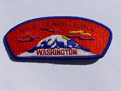Unused Vintage Mount Rainier Council Washington Boy Scout CSP Patch Solid PreFDL