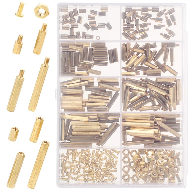 DISTANZIATORI RIVIT ESAGONALI 11 M8x40 mm 100 PEZZI OTTONE PER COLLARI