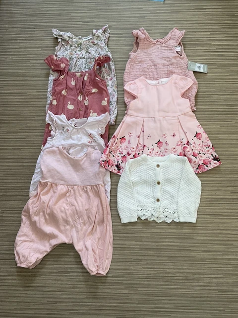 Baby Girls Bundle 3-6 Months Rompers Dress Vests Cardigan Next Primark R21