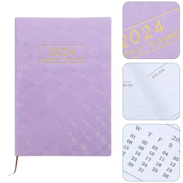 Purple Imitation Notebook Planner Work Schedule & Organizers