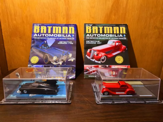 BATMAN AUTOMOBILIA Detective Comics #27 & #156, Eaglemoss Batmobile