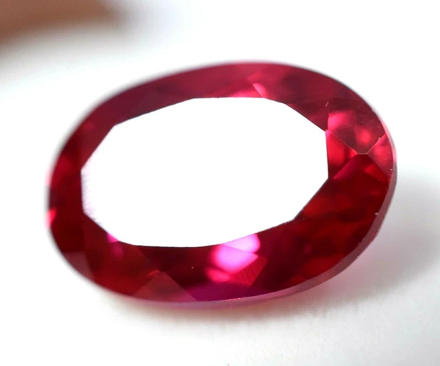 Rubis Synthétique Verneuil "sang De Pigeon" - Coupe Coussin 8x6mm - Qualité Joaillerie IF - Parfait Pour Création