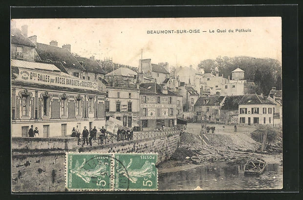 CPA Beaumont-sur-Oise, Le Quai du Pothuis 1911