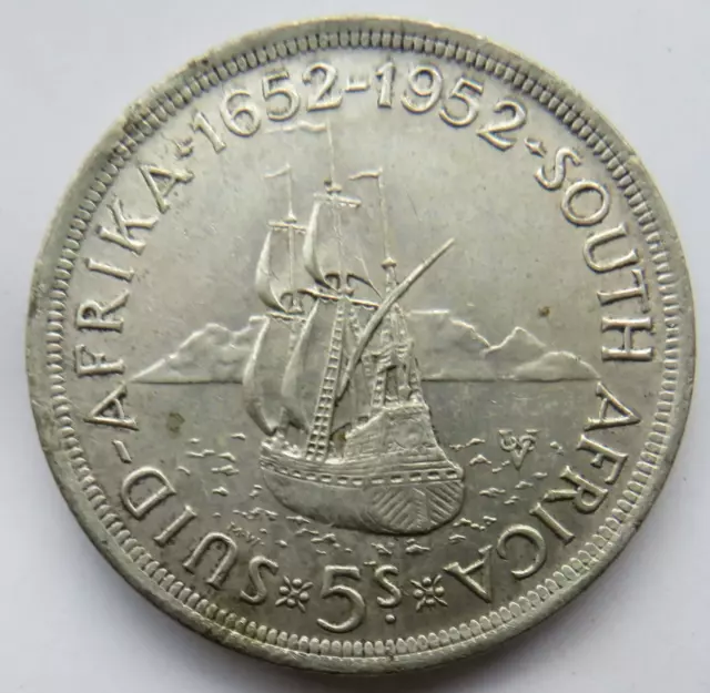 1952 König George VI. Südafrika Silberkrone/5 Schilling Münze 2