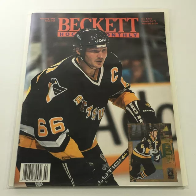 Beckett Hockey Monthly: February 1996 Issue #64 - Mario Lemieux