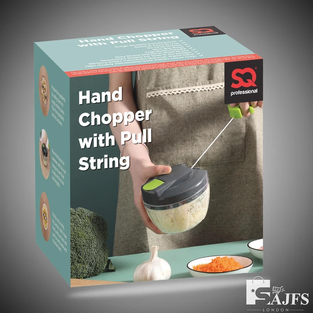 Pull Cord Pulling Food Chopper Manual Vegetable Slicer Hand Blender Kitchen UK