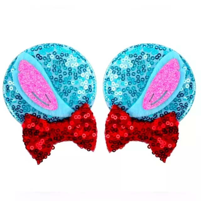 Disney Lilo and Stitch Mickey Minnie Mouse Ears Hair Clips for Girls