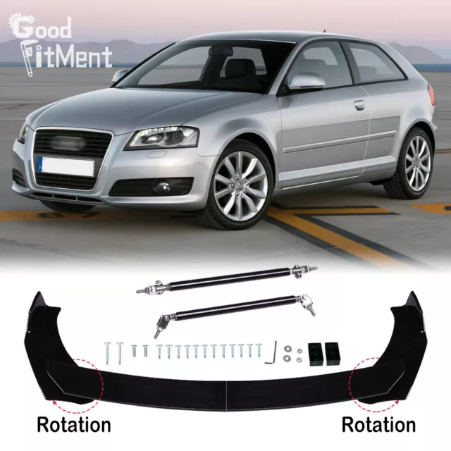 Spoilerschwert Frontlippe Spoilerlippe Lippe + Stützstange Für Audi A3 8P 8PA