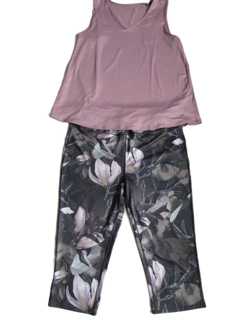 Leggings top da donna Sheego camicia canotta 44 rosa nera camicia jersey set