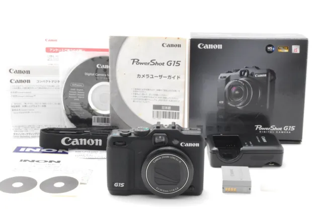 【 NEAR MINT in Box 】 Canon Powershot G15 12.1MP Compact Digital Camera JAPAN