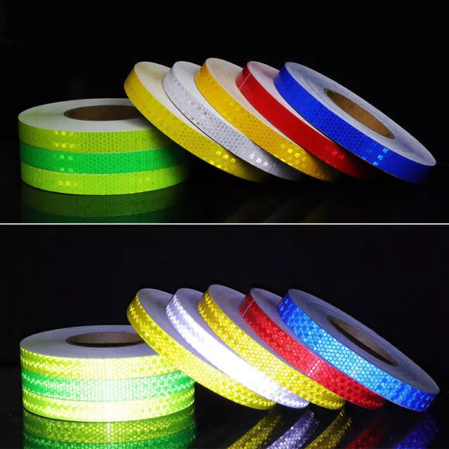 16.4ft Reflective Safety Warning Tape Sticker Roll Strip Decal For Car Truck Van