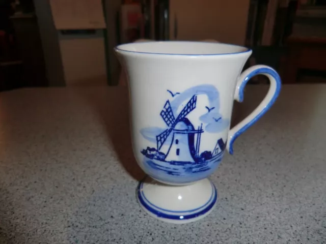 Kakao Becher Kaffeetasse Tee - Pott Hand paintet Delft Blue Blau Weiß