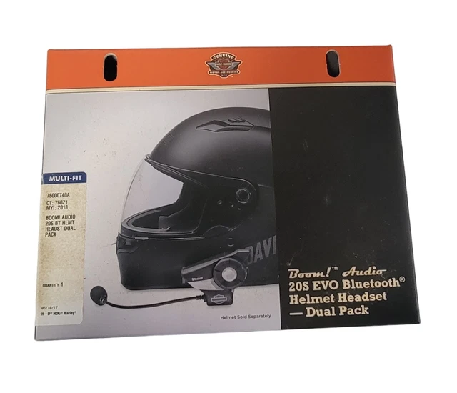 HARLEY DAVIDSON BOOM! Audio 20S Bluetooth Helmet Dual Headset Pack
