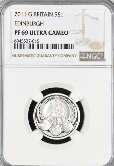 2011 Silver £1 Edinburgh Proof NGC PF69 Great Britain