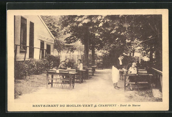 CPA Champigny, Restaurant du Moulin-Vert-Bord de Marne