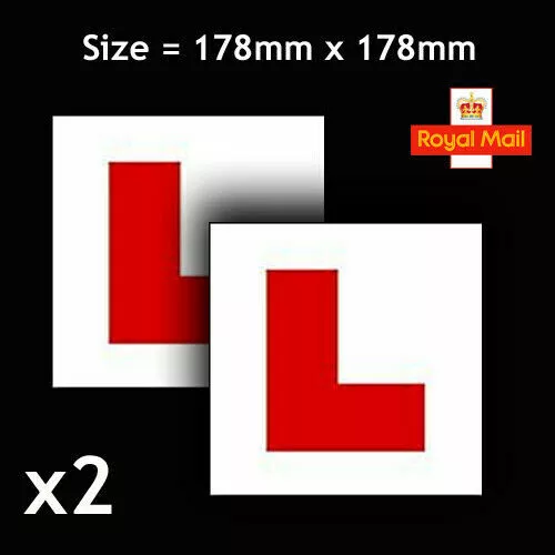 2 X Learner Sticker L Plate Stickers Legal Learner Driver Sticker Self Adhesive