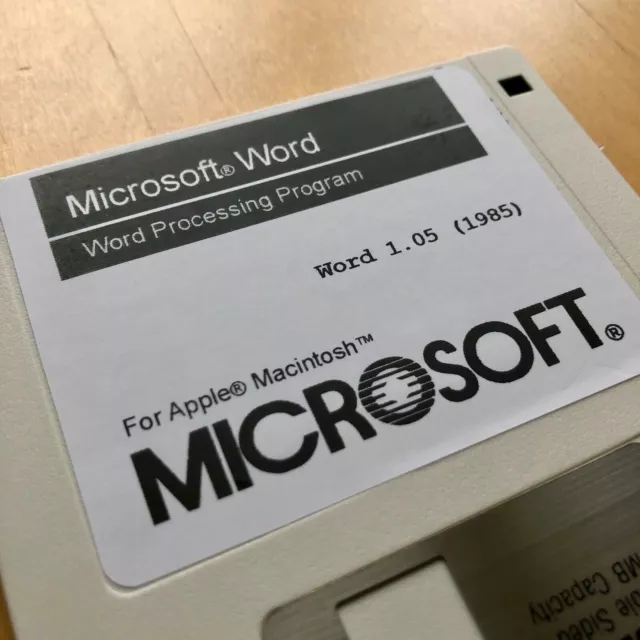  Microsoft Word 1.0 for Apple Macintosh (1985) - 800k